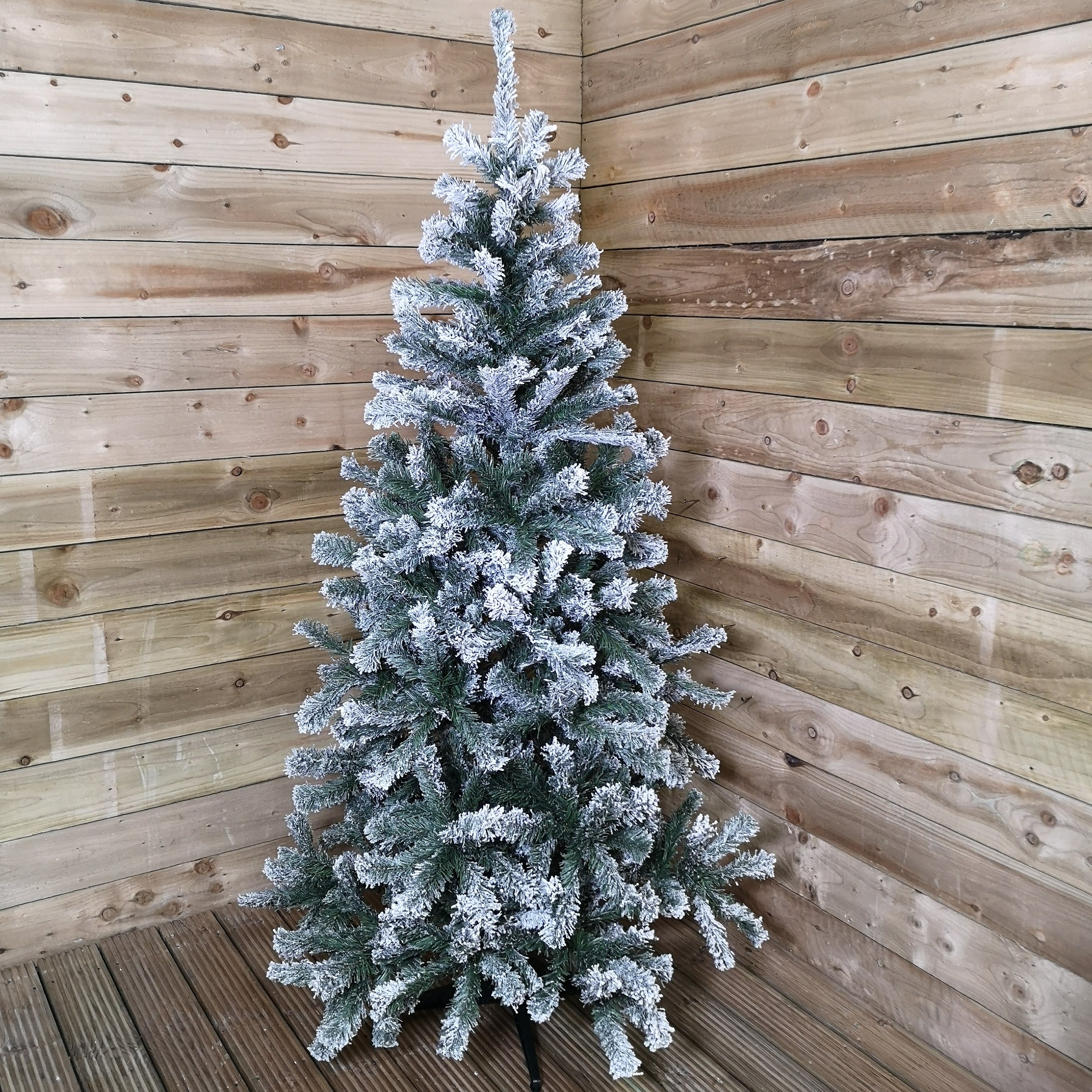 6ft (180cm) Colorado Snow Spruce Christmas Tree with Wrapped Branches and 483 Tips