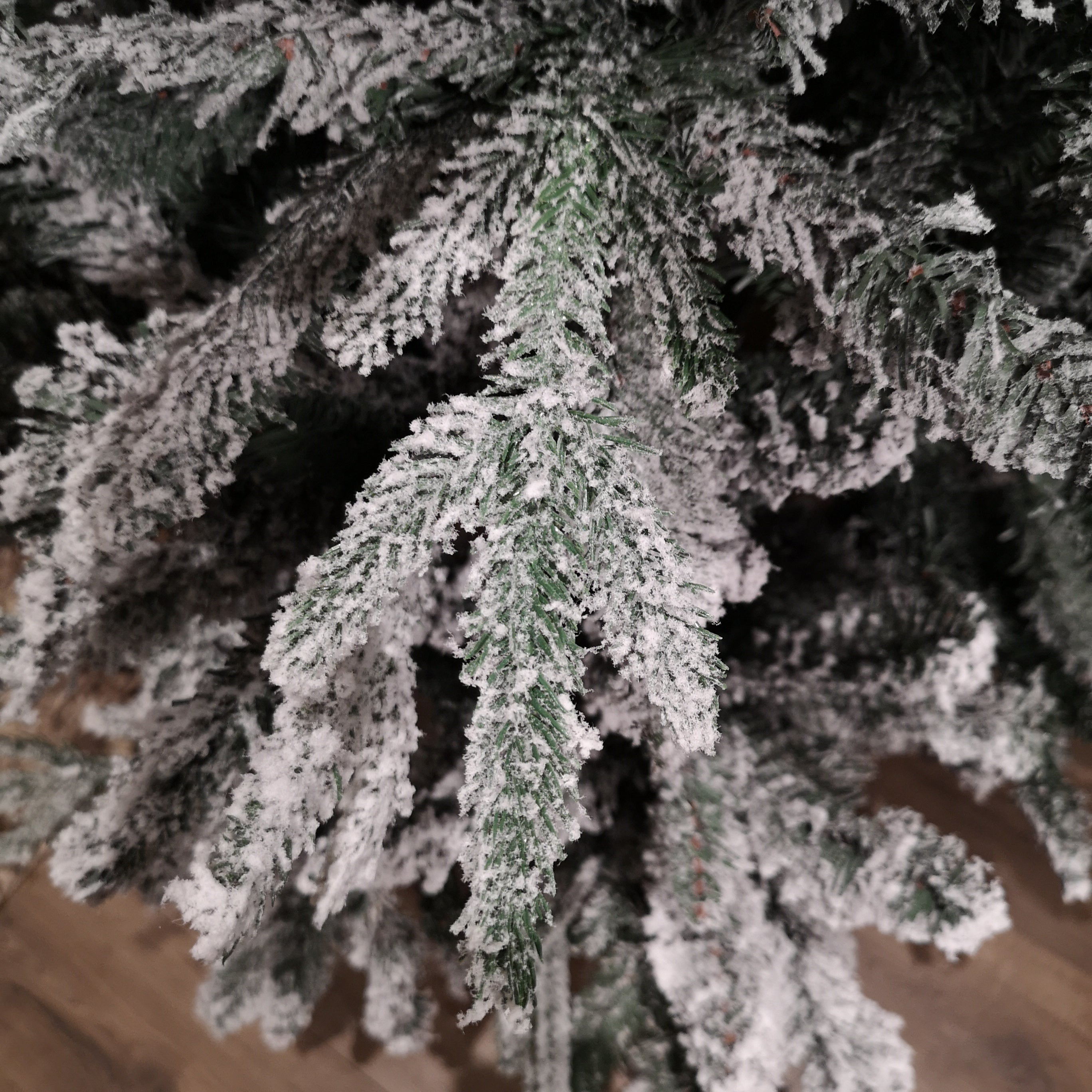 Premier 7ft Slim Festive Lapland Snow Flocked Green Christmas Tree