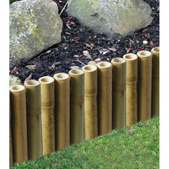 1m x 15cm High Decorative Bamboo Garden Lawn Edging / Border