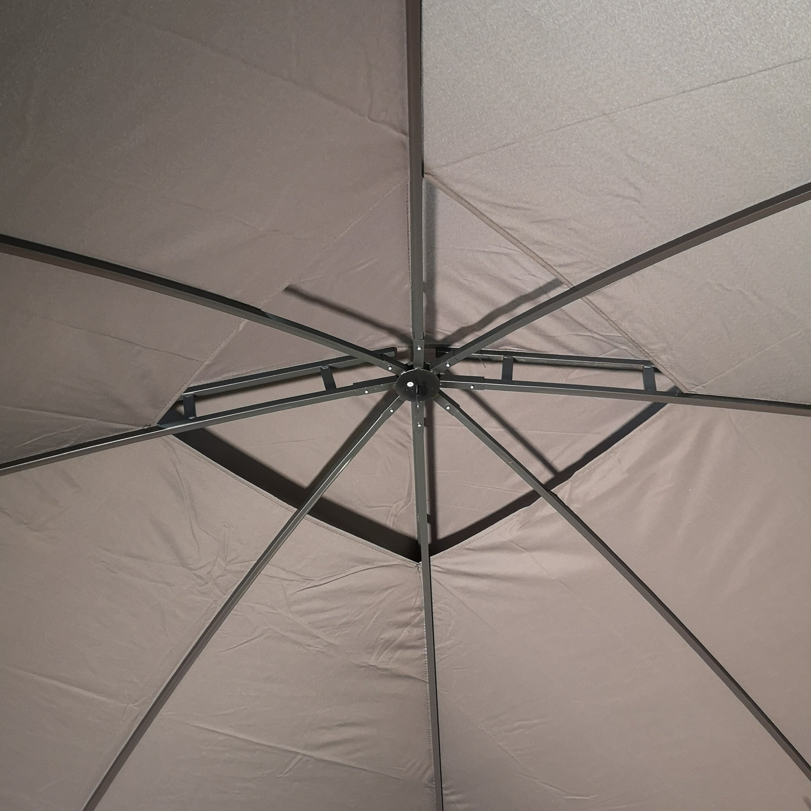 3m x 3m Large Stylish Grey Gazebo Party Tent with Side Walls