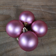 16 x 6cm Christmas Rose Glitter Gloss And Matte Baubles Tree Decorations