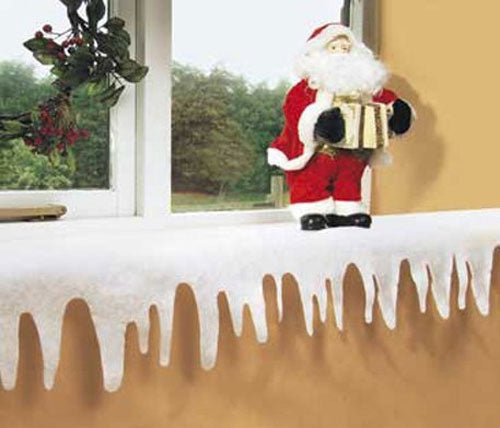 2m x 36cm DEEP Christmas Fake Icicle Scene Drape Material