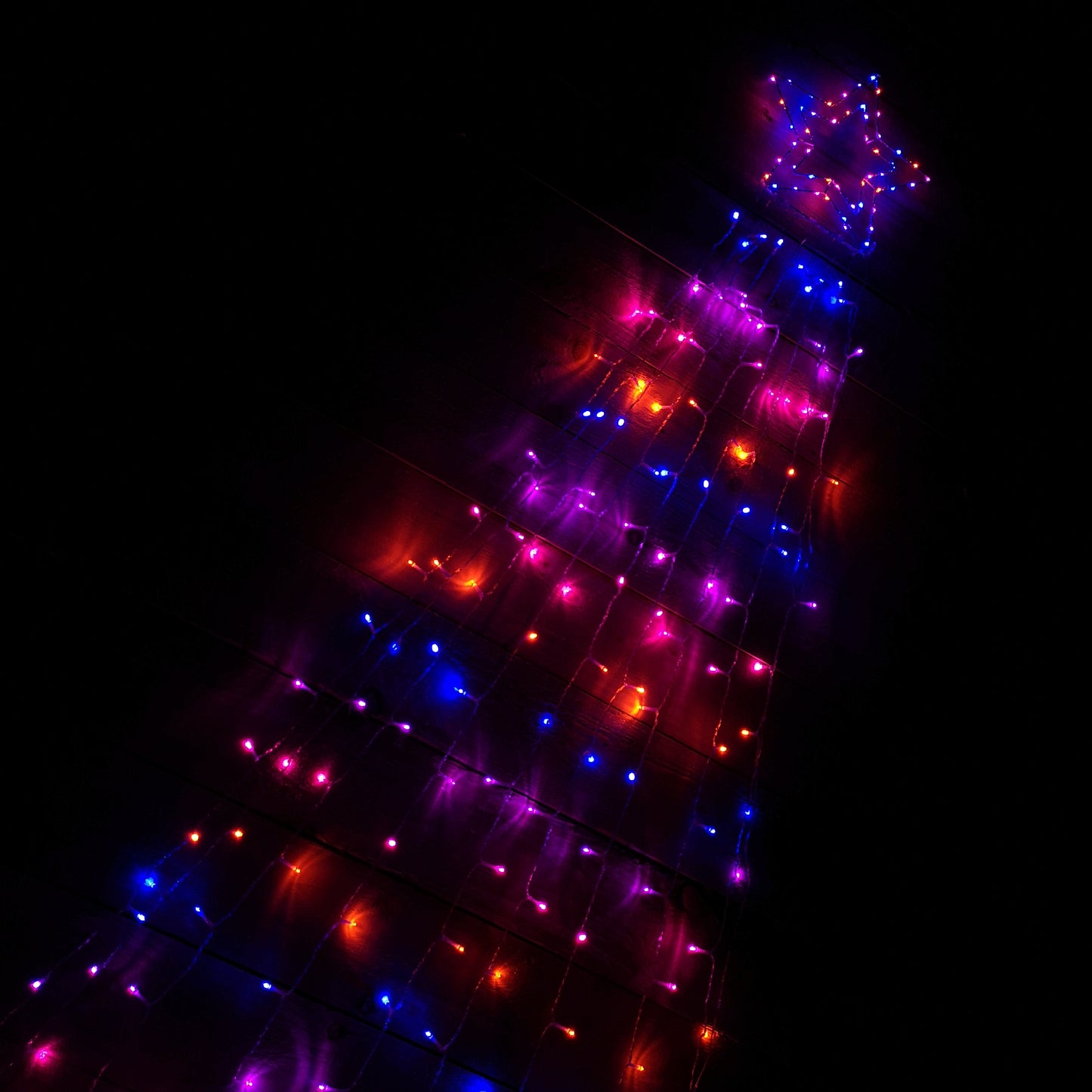 3m Indoor Outdoor Shooting Star Multifunction LED Christmas Decoration with Timer in Rainbow