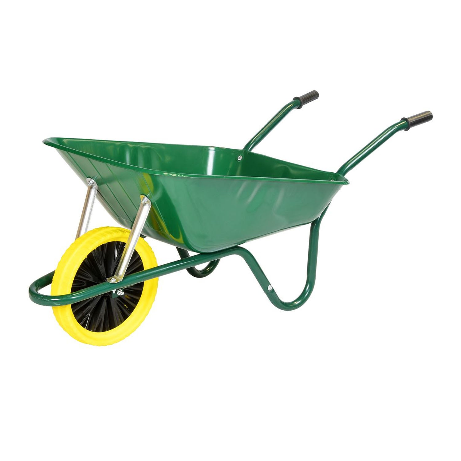85 Litre Heavy Duty Builders Wheelbarrow – Green – Puncture Proof Wheel