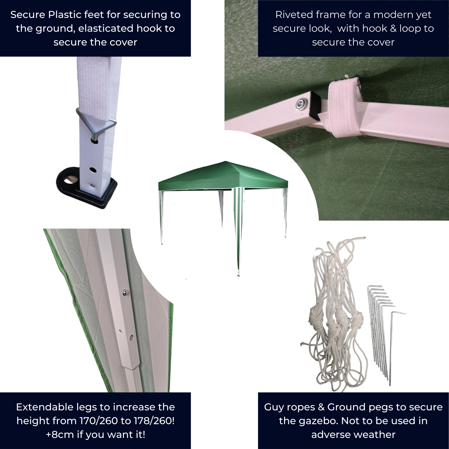 3m x 3m Pop Up / Easy Up Quick Erect Garden Part Tent Gazebo Cheaper Online